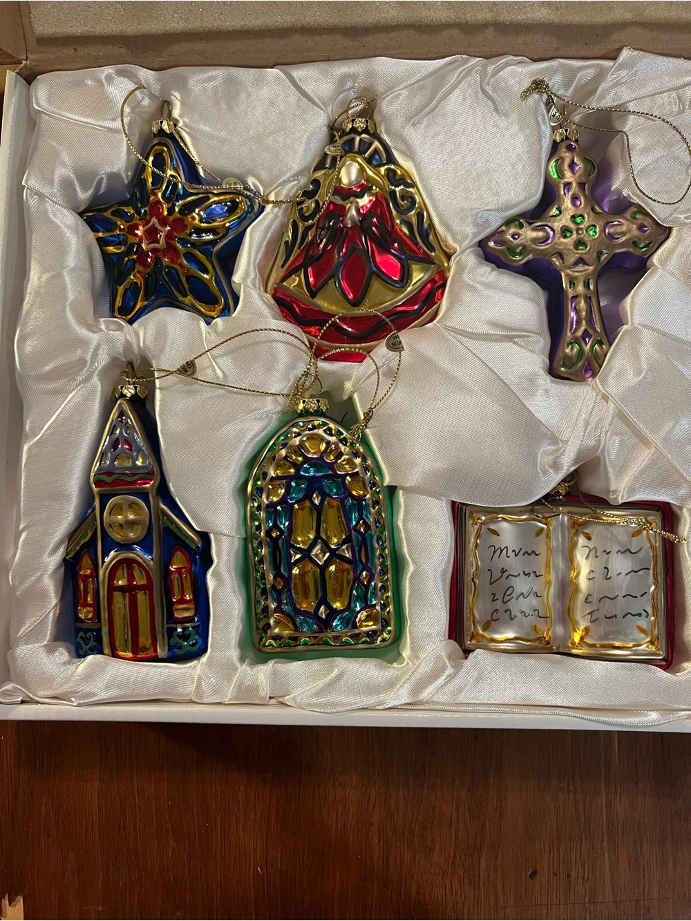 Six European Glass Ornaments